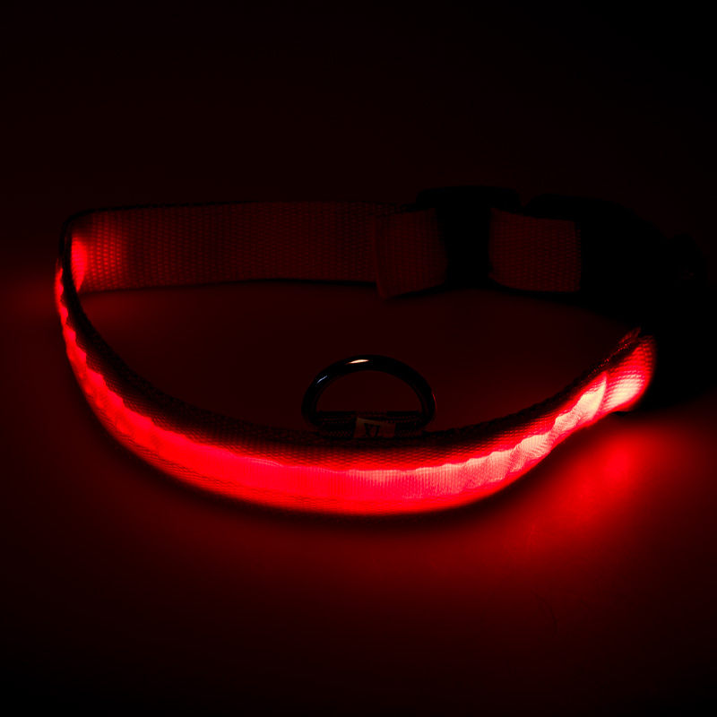 LED Leuchthalsband für Hunde (Rot)