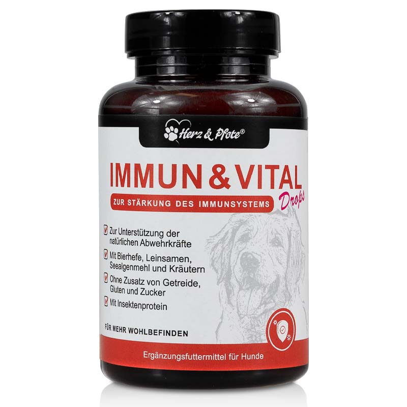Immun & Vital Drops - Ergänzungsfuttermittel für Hunde, 180 Drops